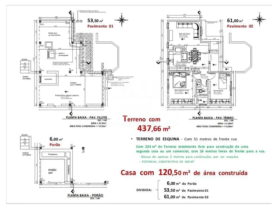 Residencia para venda em Ivoti de 120,00m² construido - 2 Dormitórios 