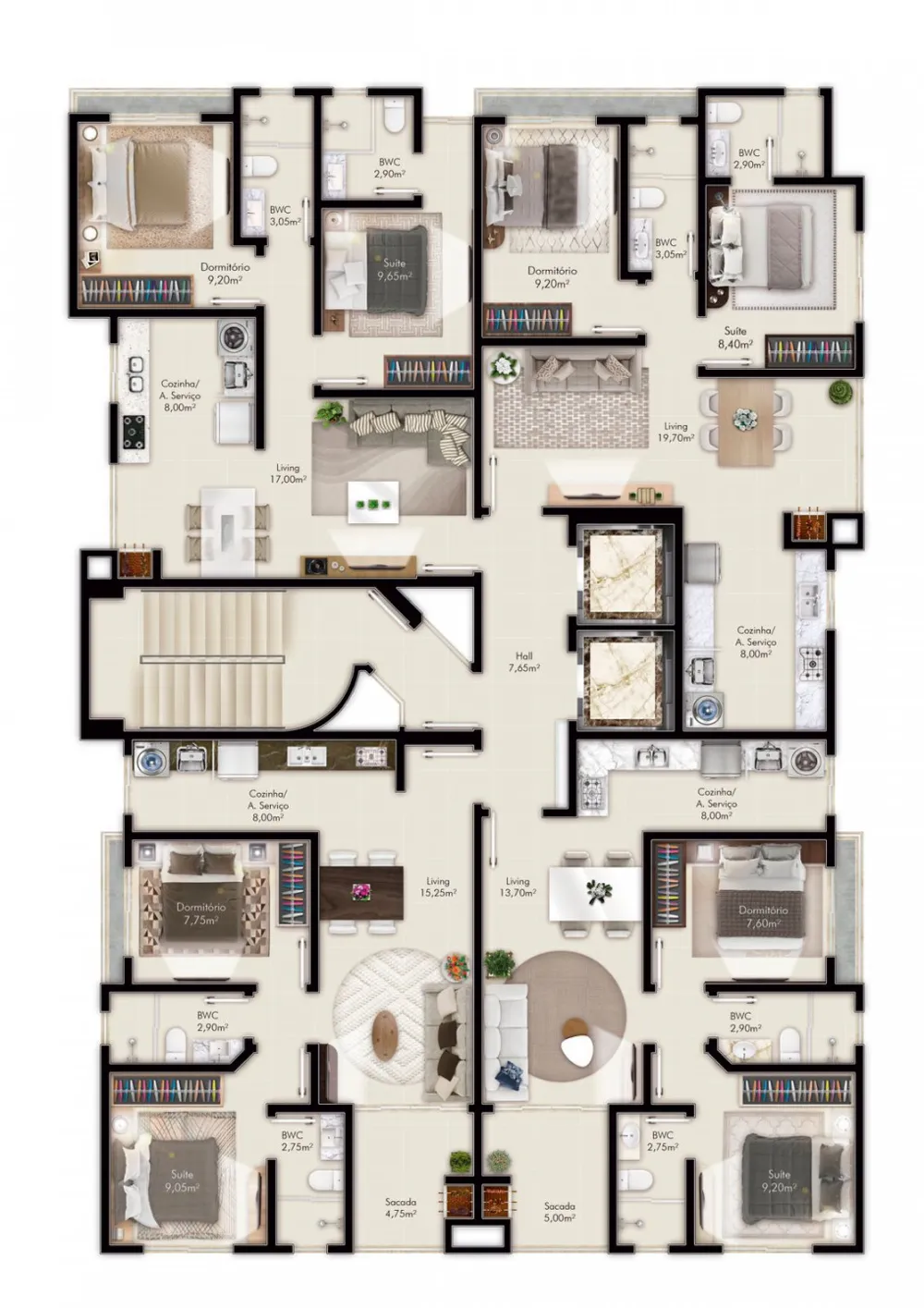 Apartamento 2 quartos para venda no bairro Morretes em Itapema
