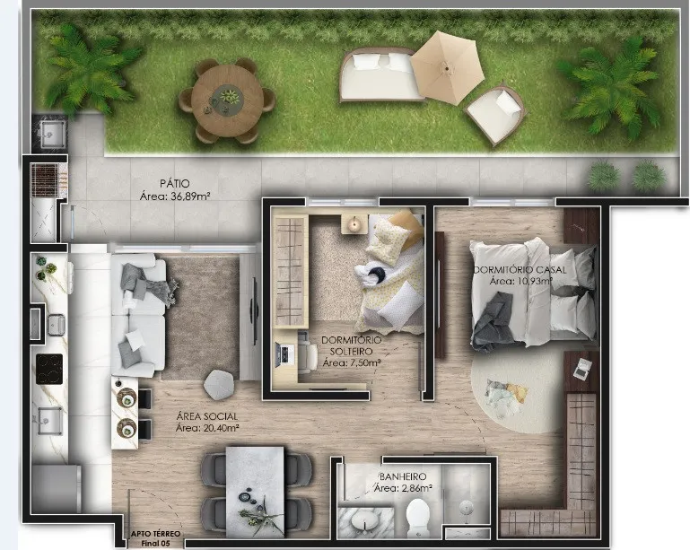 Apartamento 2 quartos para venda no bairro Nossa Senhora do Rosário em Caxias do Sul