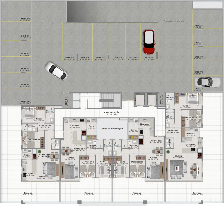 Apartamento Mobiliado e decorado 02 dormitórios para venda no bairro Navegantes em Capão da Canoa