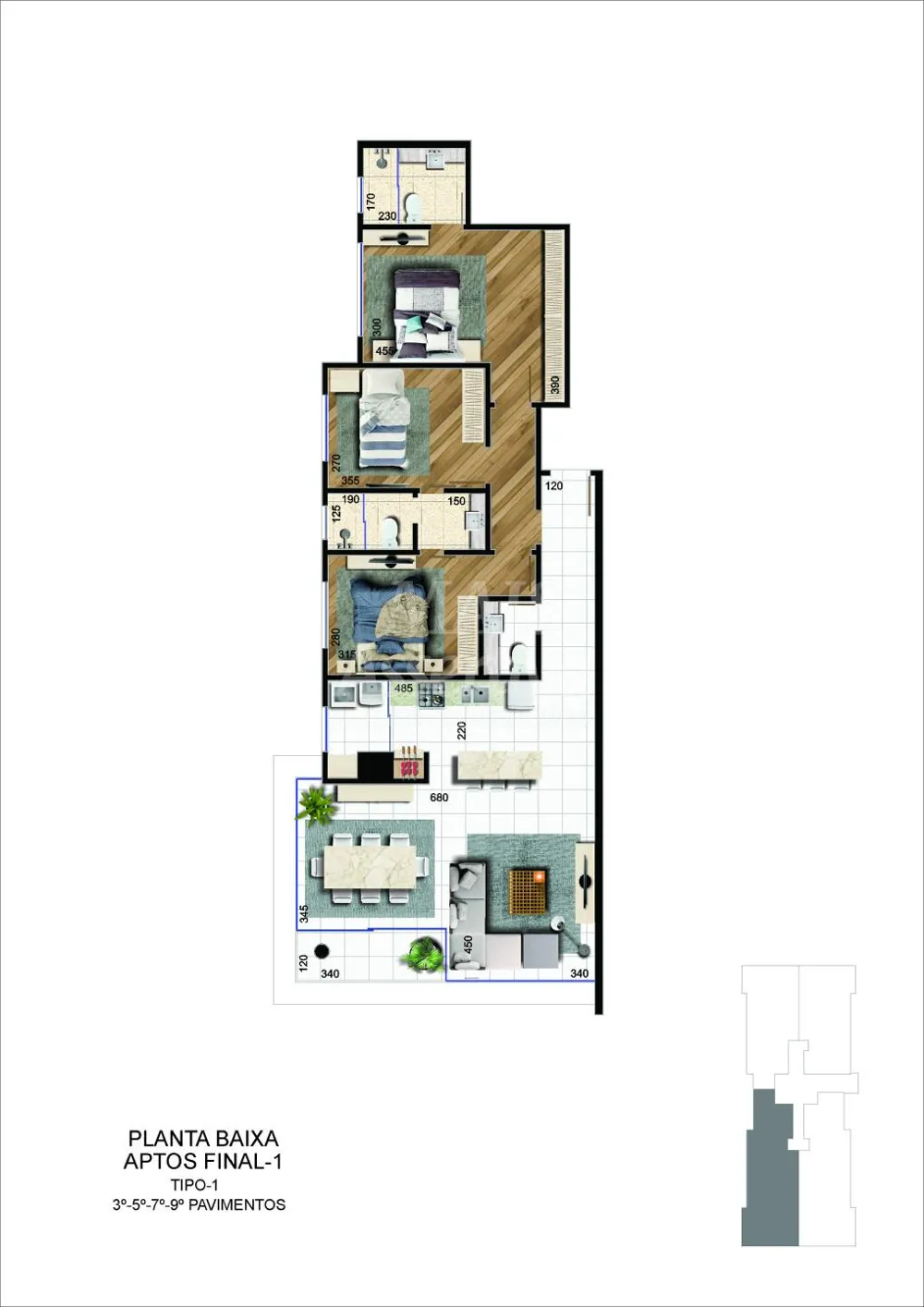 Amplo e excelente apartamento a venda em Lajeado 