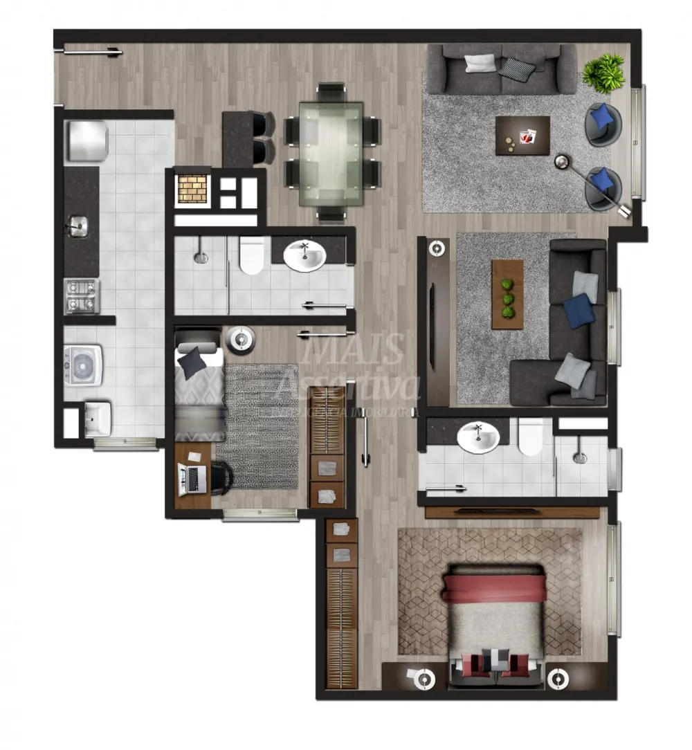 Excelente apartamento a venda 03 dormitórios em Novo Hamburgo 